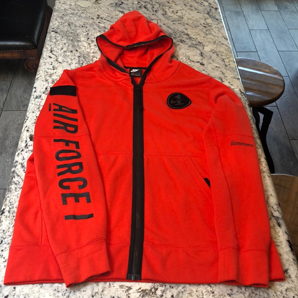 Nike Air Force 1 hoodie orange